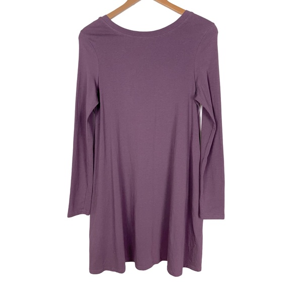 Pact Organic Cotton Long Sleeve Tee Shirt Swing Dress Lagenlook Athleisure - Picture 3 of 5